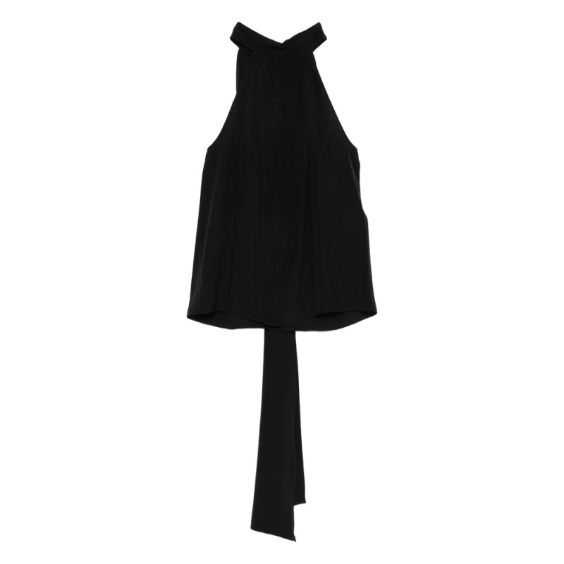 Tom Ford Ribbed Tie-neck Blouse