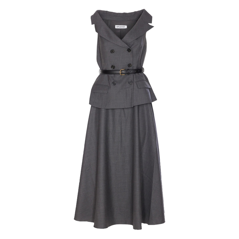 Self-portrait Double-breasted Belted Dress