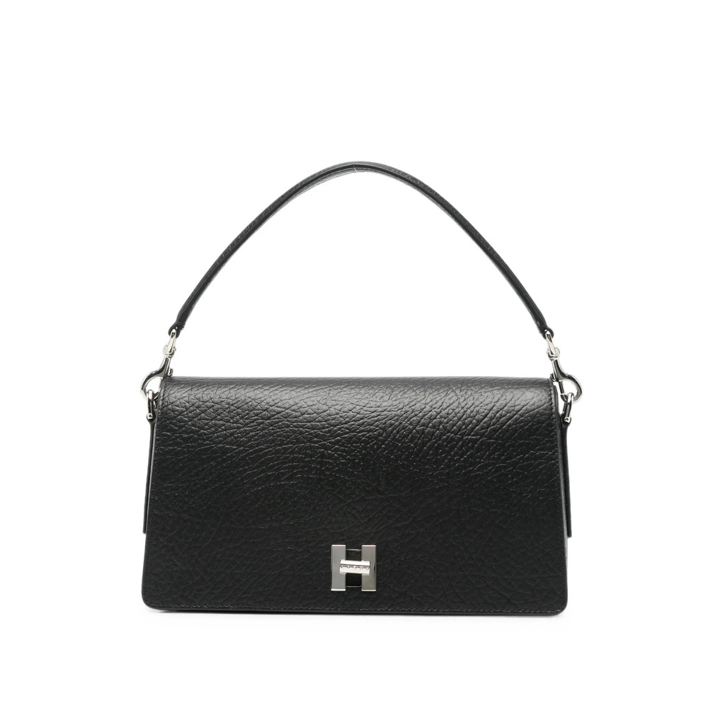 Hogan Logo-plaque Grained Leather Tote Bag