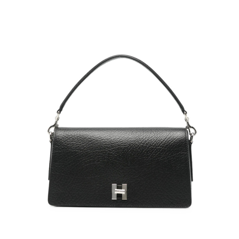 Hogan Logo-plaque Grained Leather Tote Bag