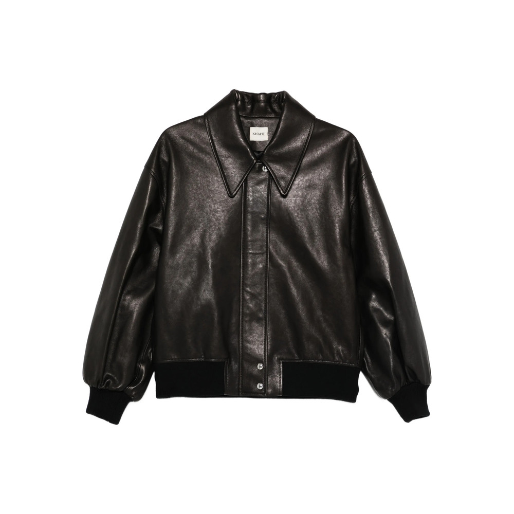 Khaite Collared Leather Jacket