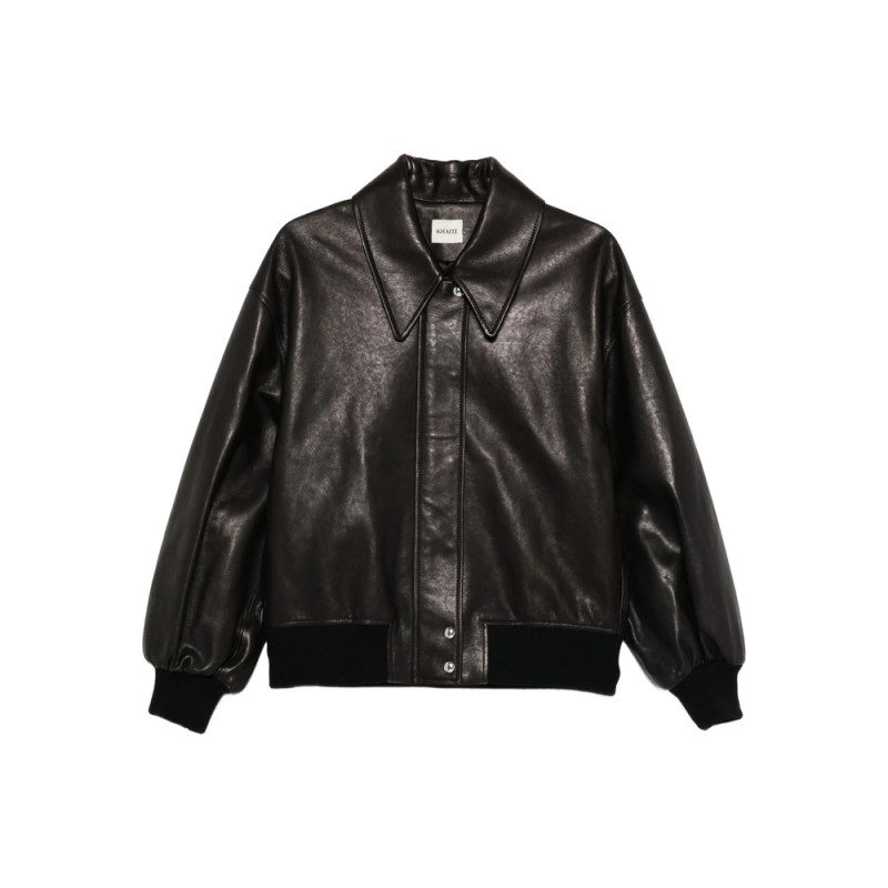 Khaite Collared Leather Jacket