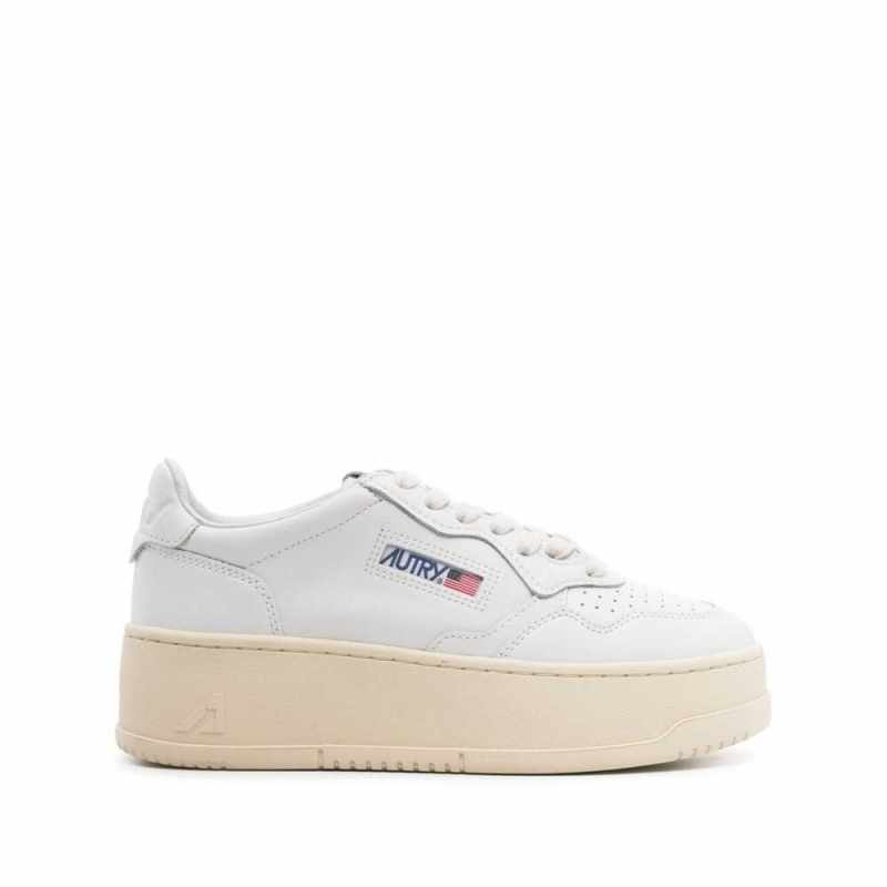 Autry Medalist Platform Leather Sneakers