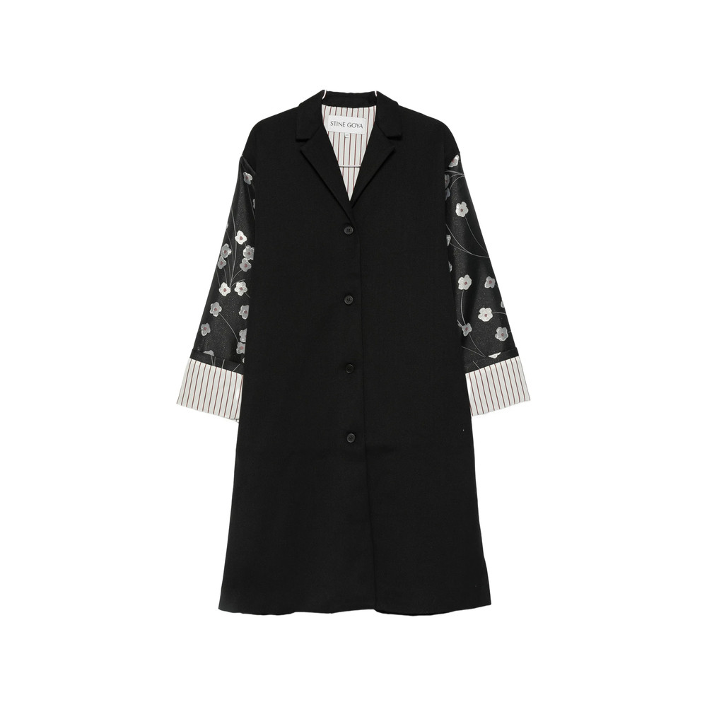 Stine Goya Floral-print Panelled Coat