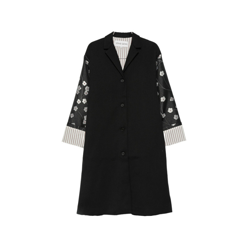 Stine Goya Floral-print Panelled Coat