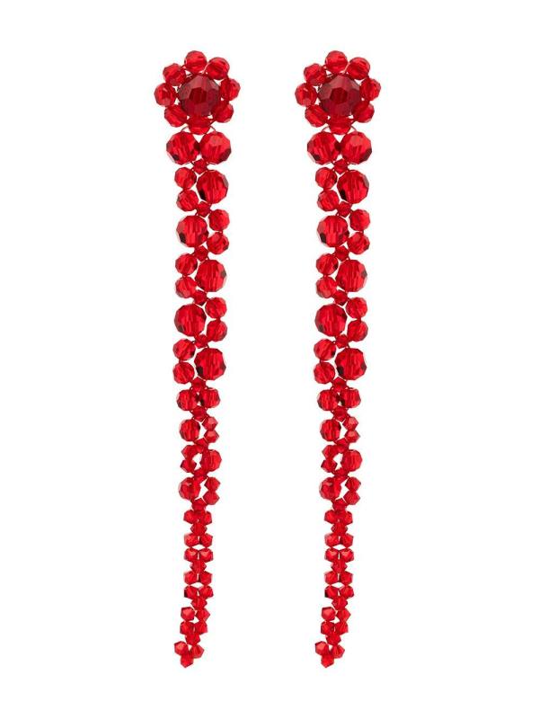 Drip crystal drop earrings