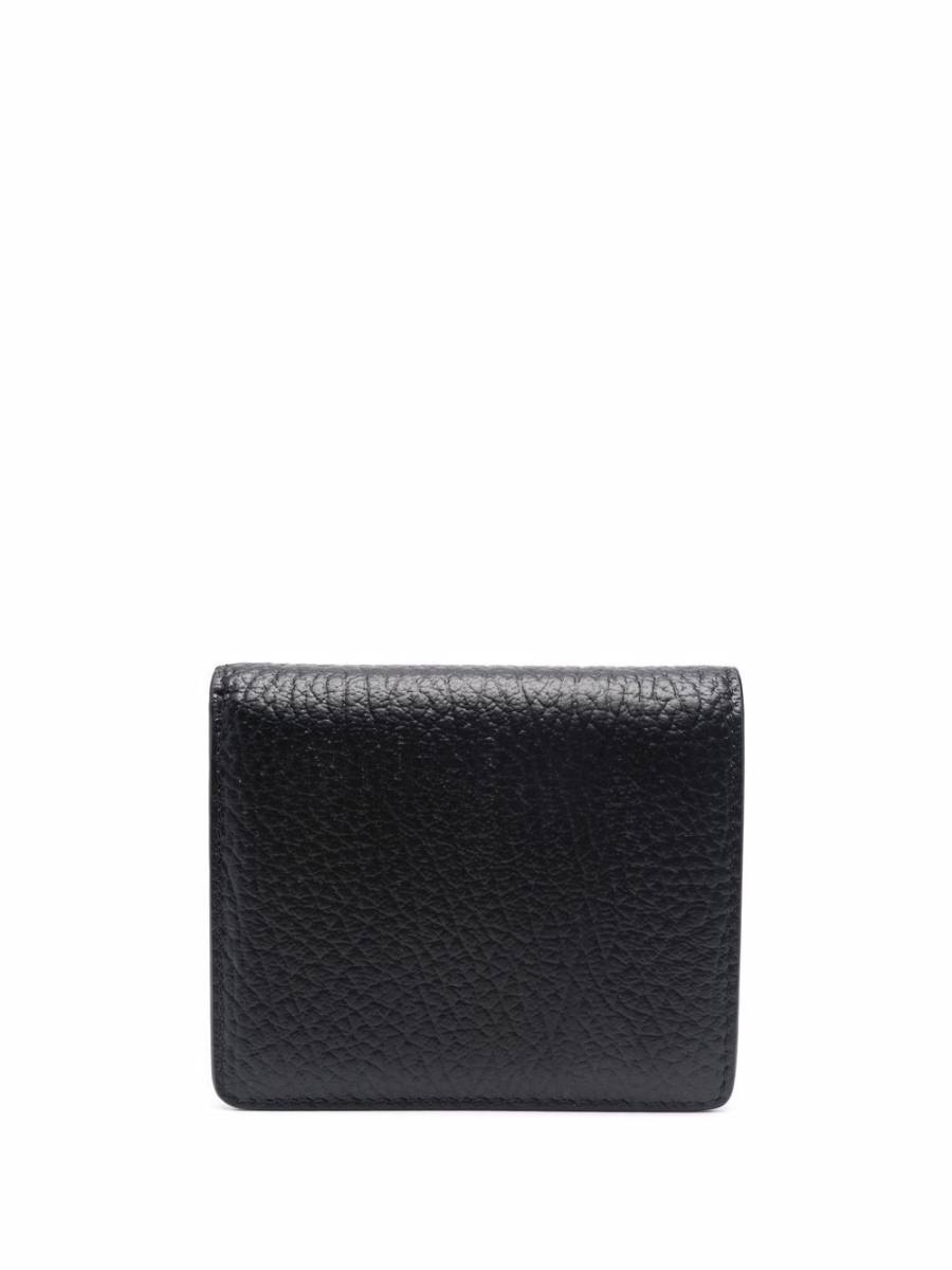 four-stitch leather bi-fold wallet