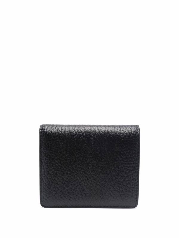 four-stitch leather bi-fold wallet