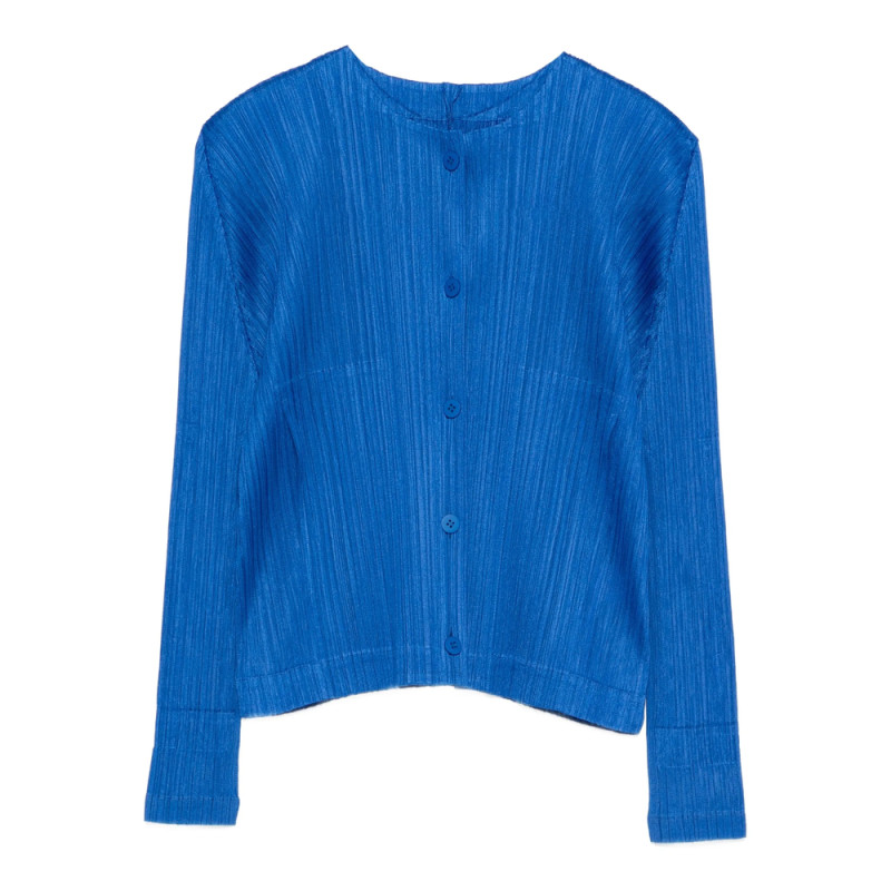 Pleats Please Pleated Button-front Jacket