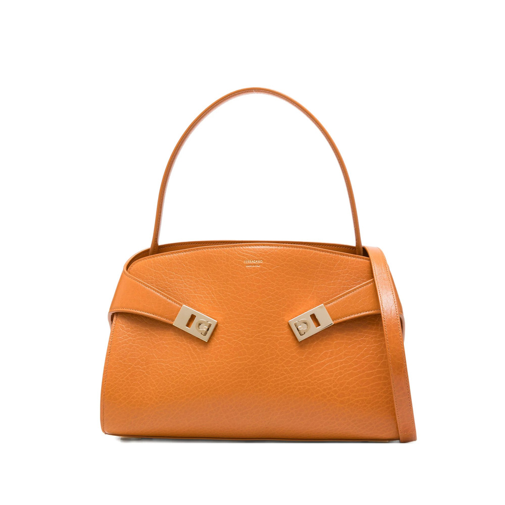 Ferragamo Hug Curved-top Clasp Tote Bag
