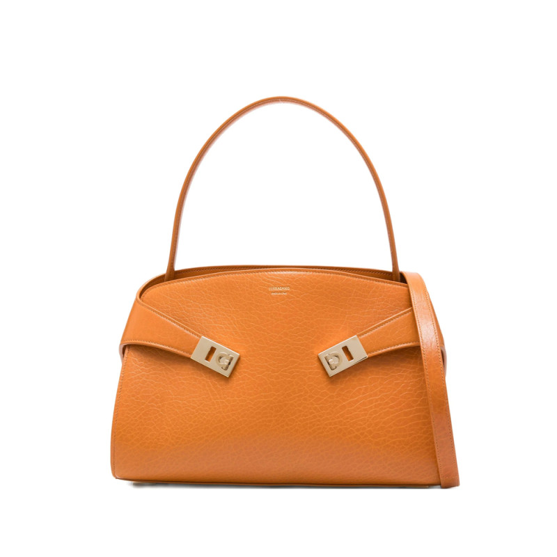 Ferragamo Hug Curved-top Clasp Tote Bag