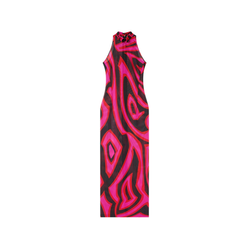 Pucci Labirinto Print Long Fitted Dress