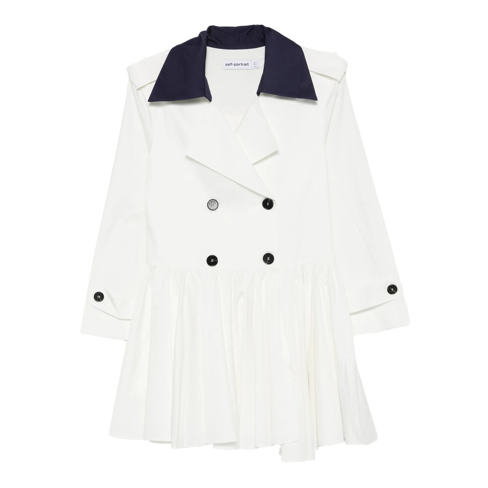 Self-portrait Button Pleated Mini Dress