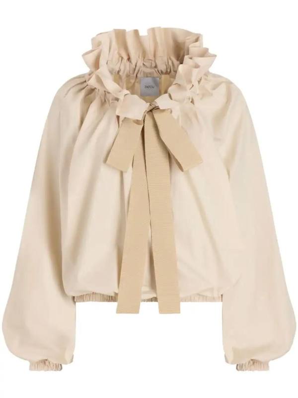 Iconic drawstring poplin top