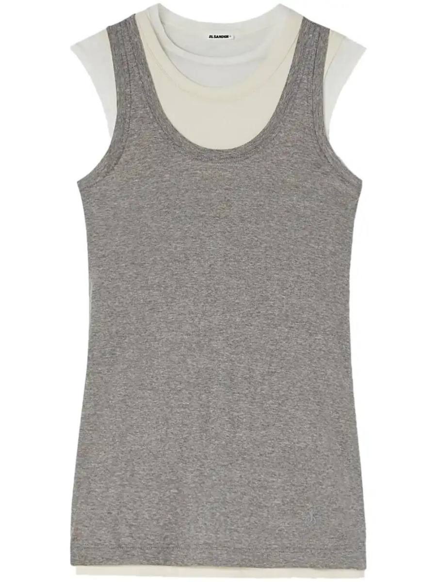 layered cotton tank top