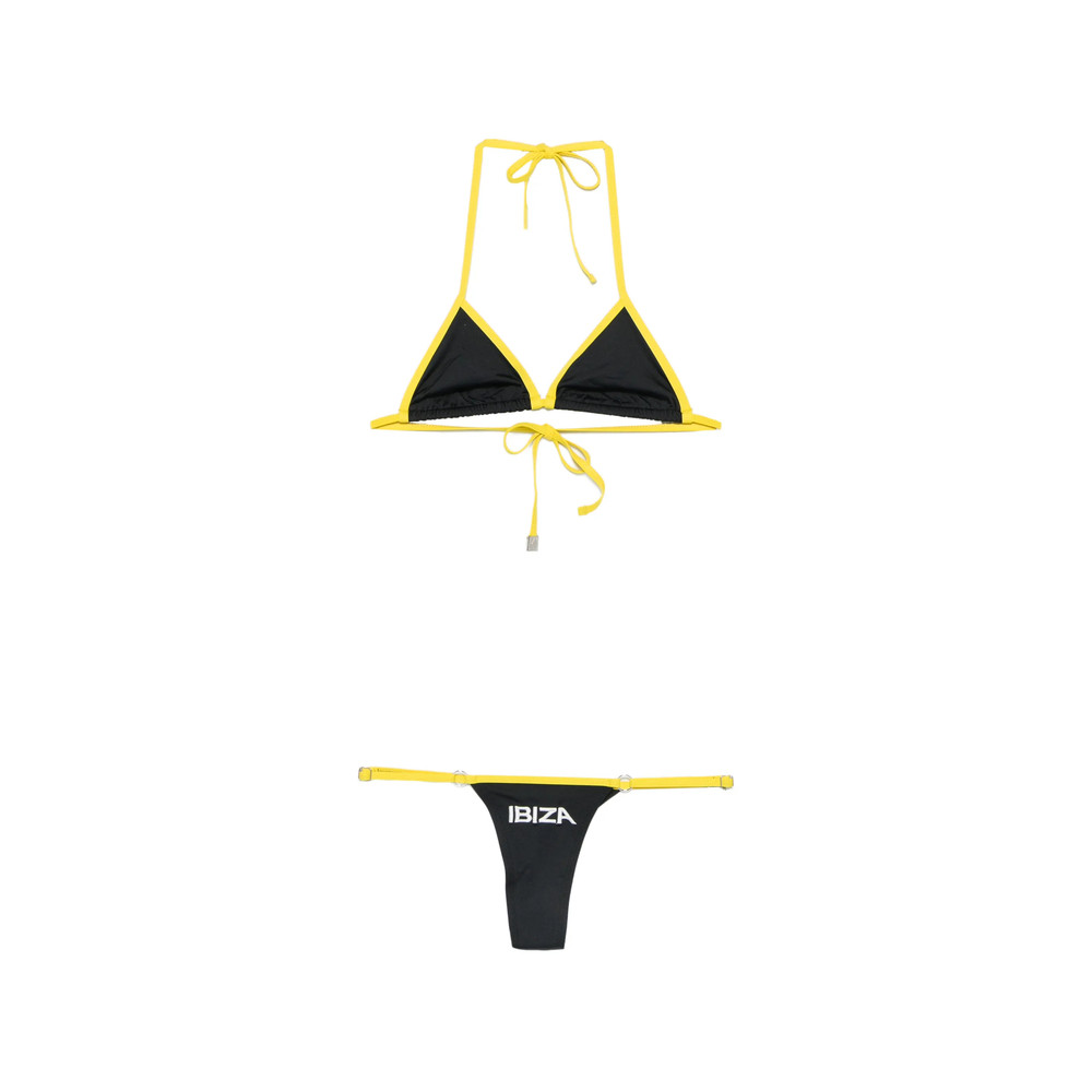 The Attico Logo-print Triangle-cup Bikini