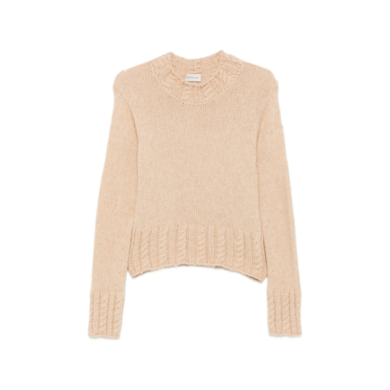 Moncler Logo-patch Cable-knit Sweater