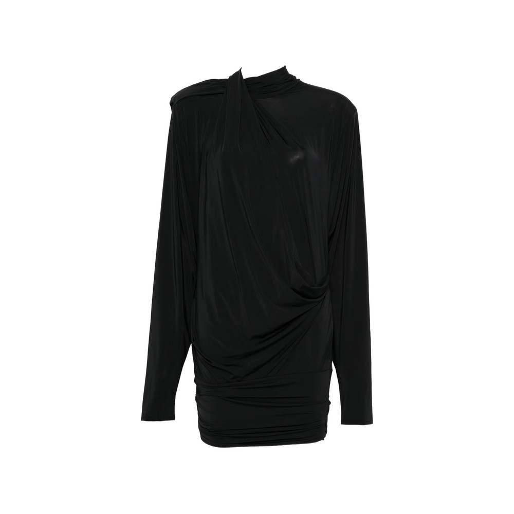 Entire Studios Dalters Draped Long-sleeve Mini Dress