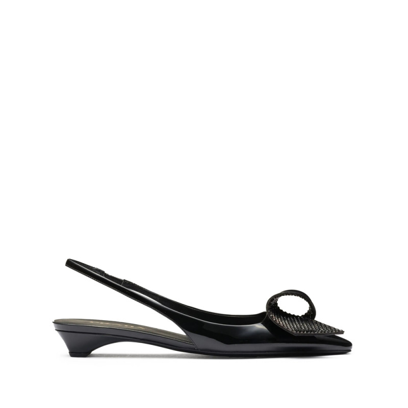 Prada 25mm Appliqué-detail Leather Pumps