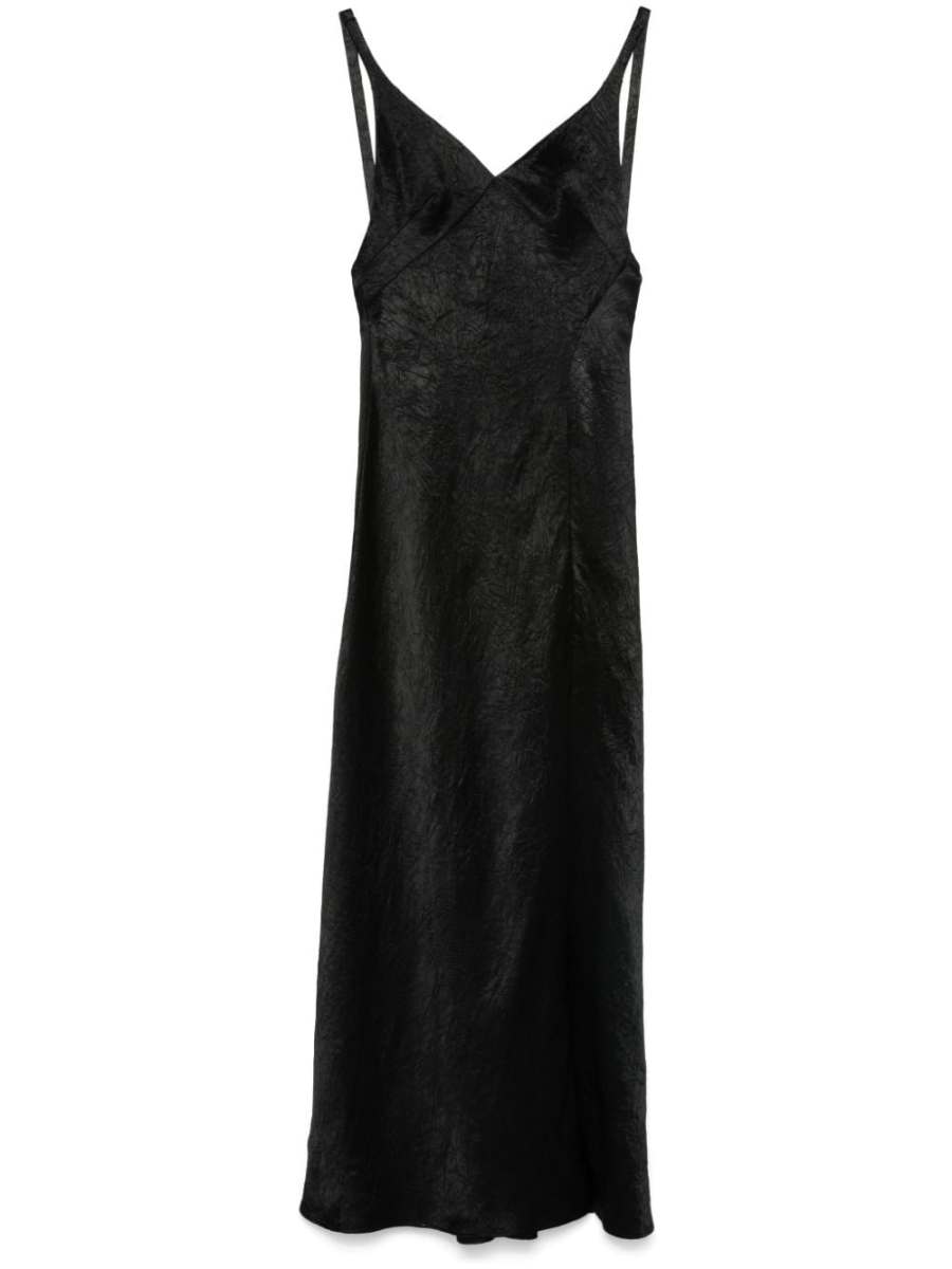 crinkled-finish maxi dress