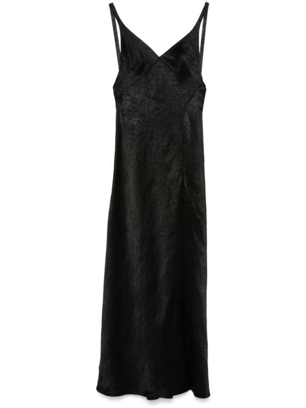 crinkled-finish maxi dress