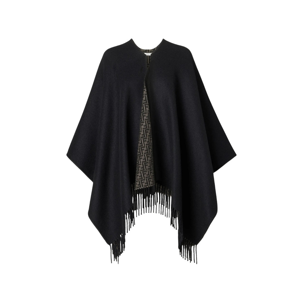 Fendi Fringed FF-motif Poncho