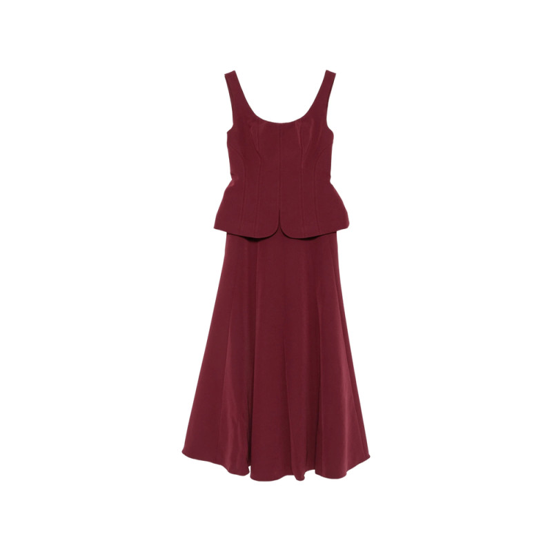 Roland Mouret Peplum-hem Sleeveless Midi Dress