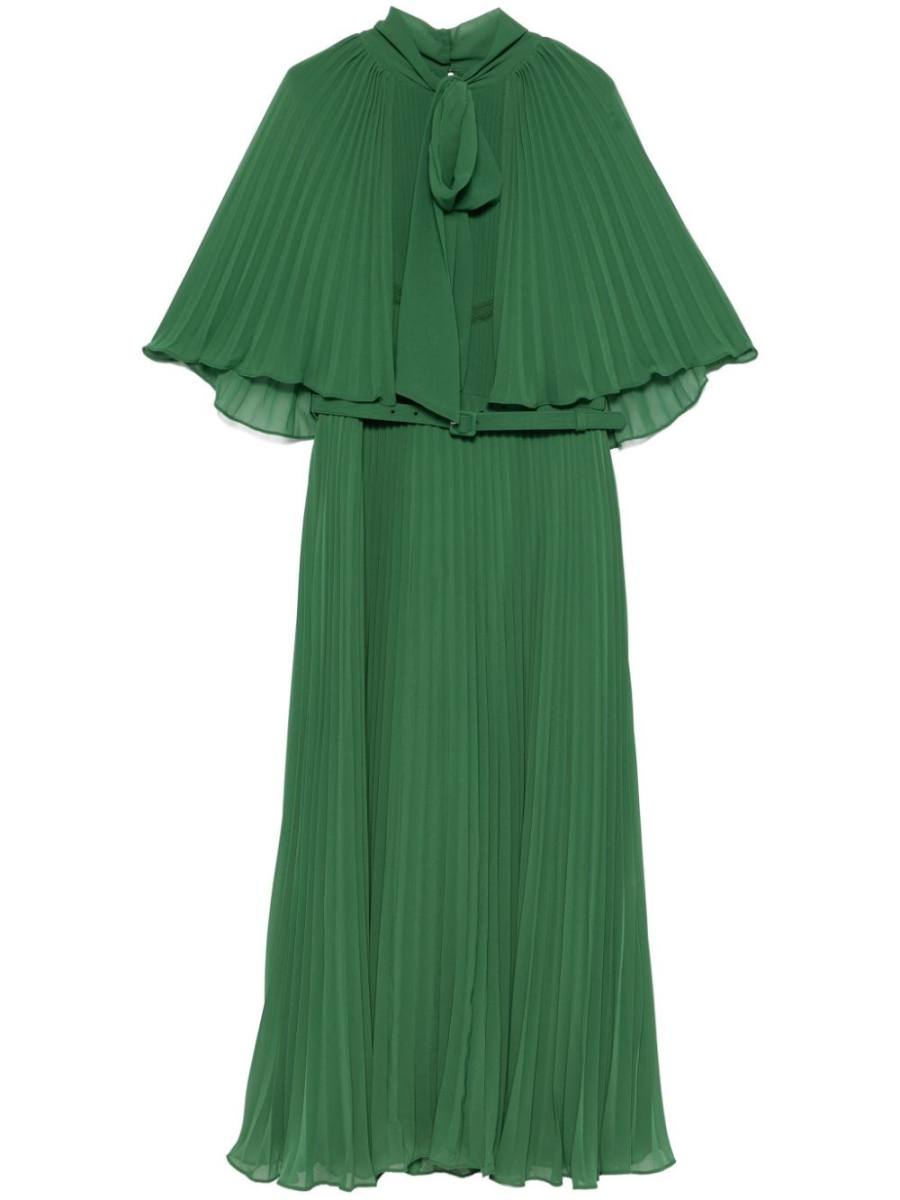 chiffon cape midi dress