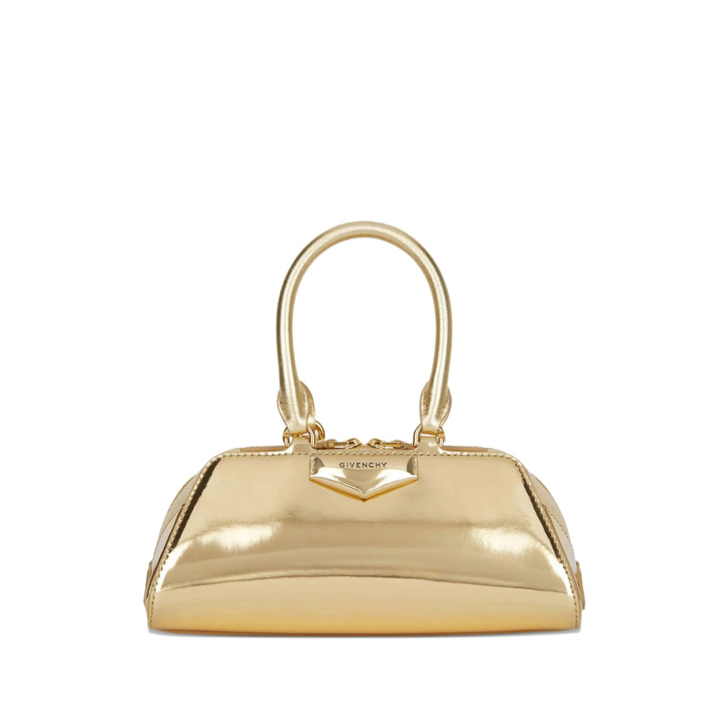 Givenchy Mini Antigona East-West Metallic Tote Bag