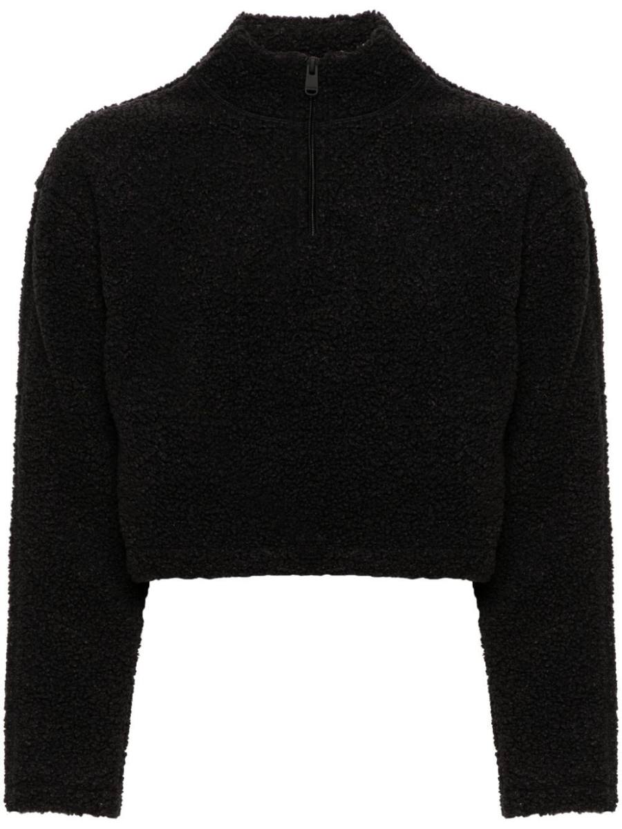 cropped fleece sweatshirt