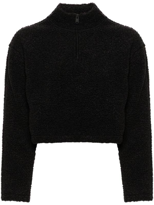 cropped fleece sweatshirt