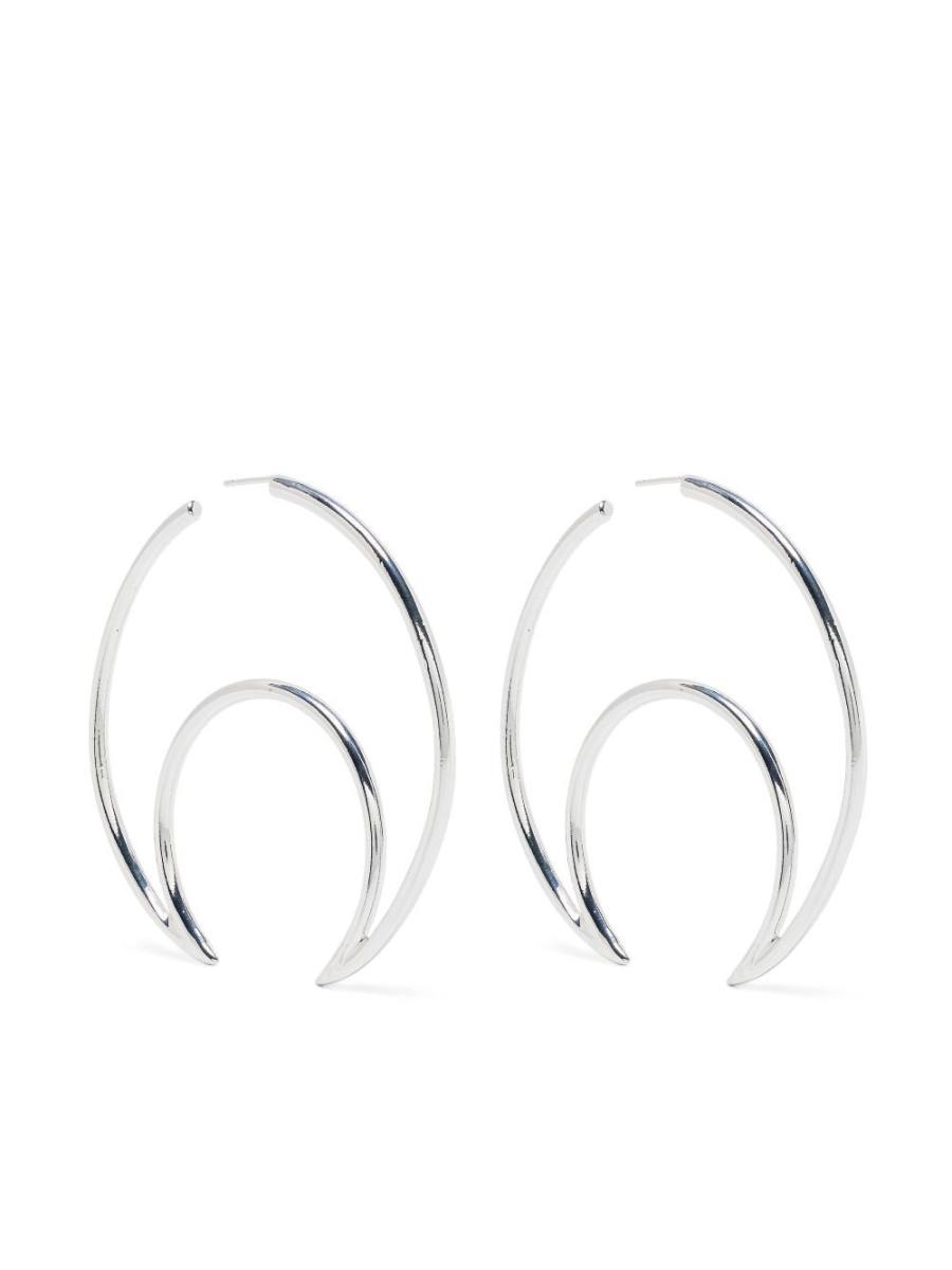Moon hoop earrings