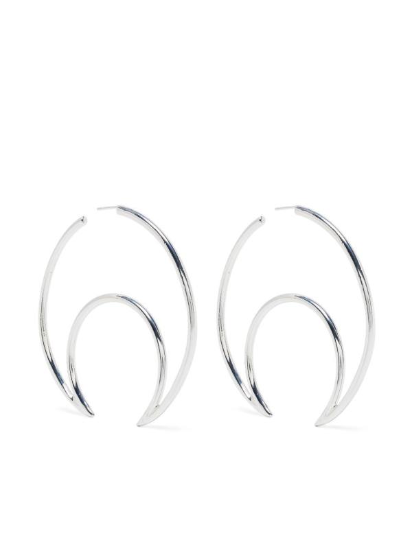 Moon hoop earrings