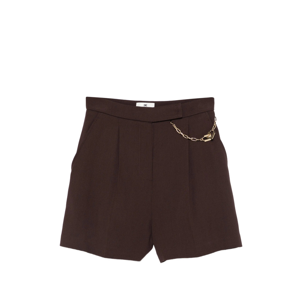 Elisabetta Franchi Chain-detail Pleated Shorts
