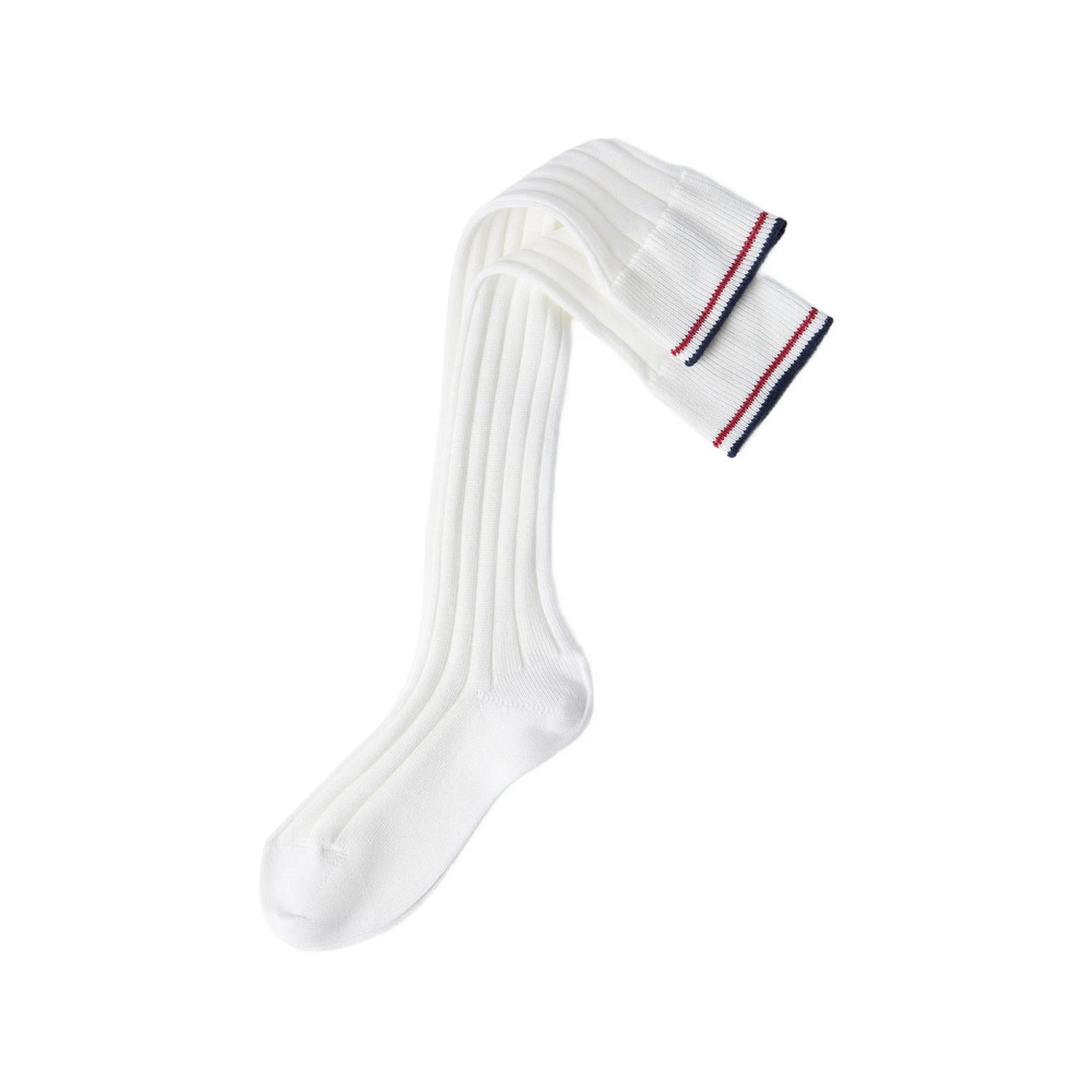 Brunello Cucinelli Cotton Rib Knit Socks With Stripes