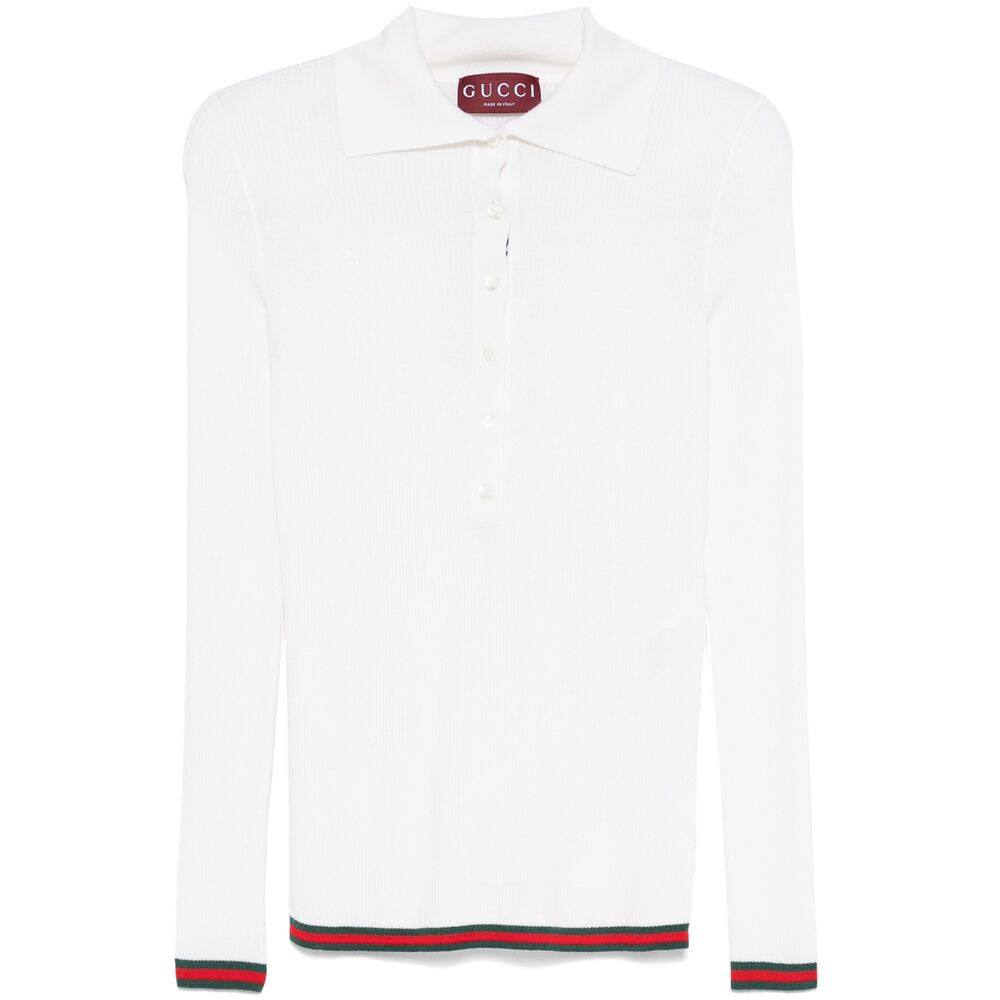 Gucci Web-stripe Polo Top