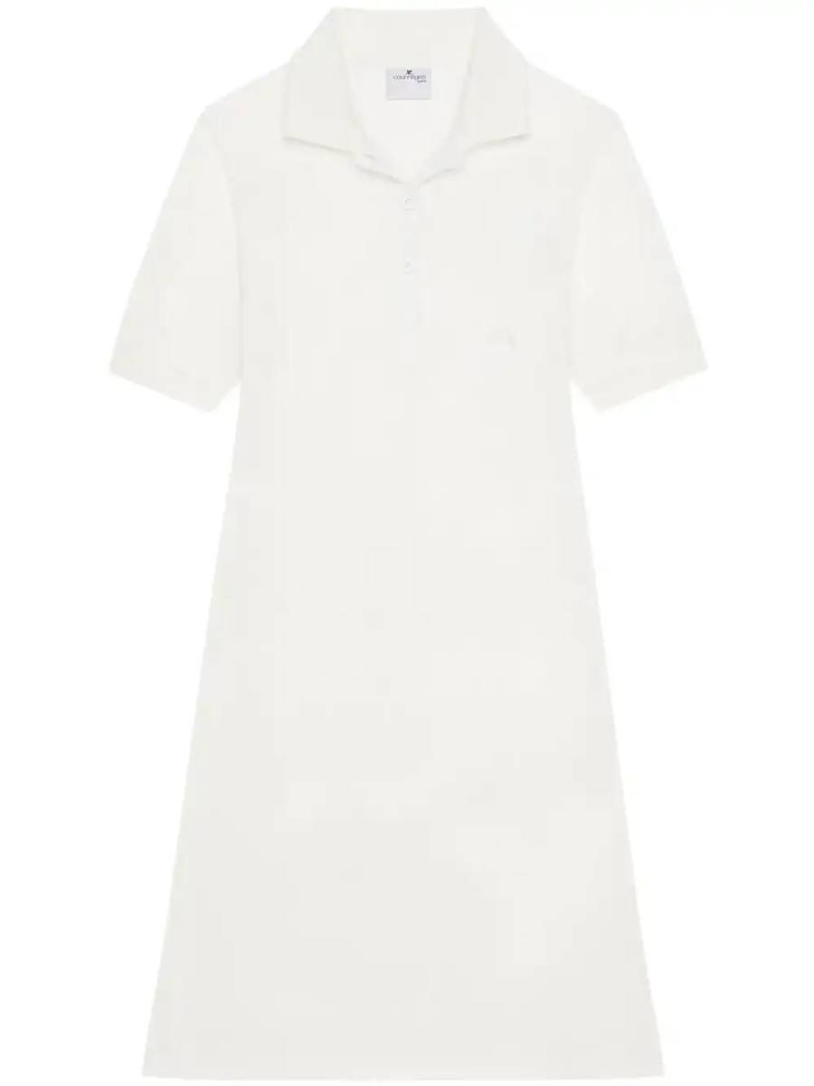 piqué-cotton polo dress