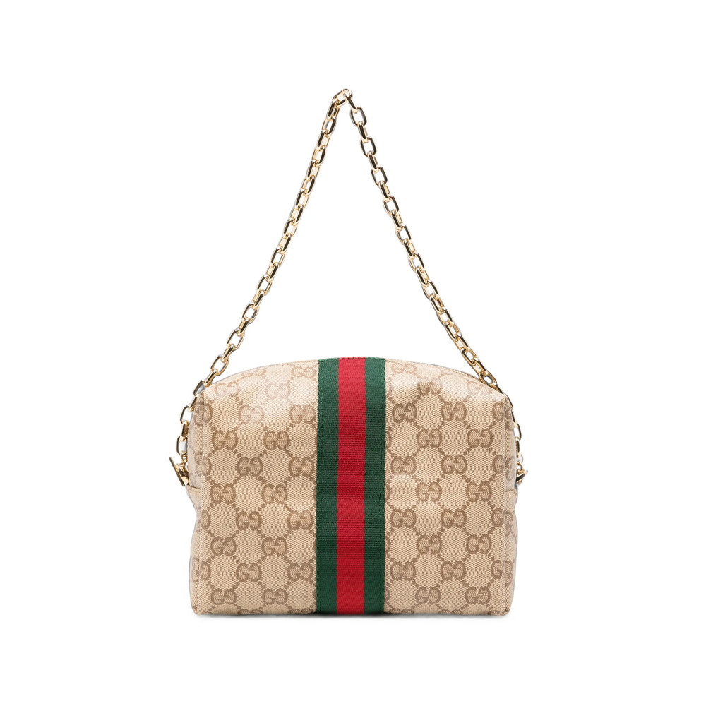 Gucci GG Supreme Web-stripe Clutch Bag