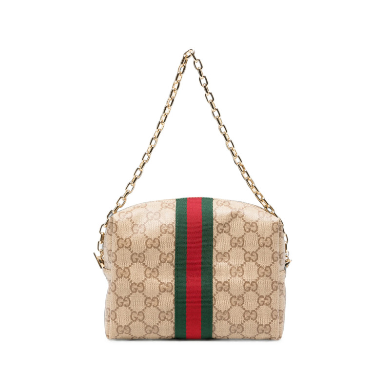 Gucci GG Supreme Web-stripe Clutch Bag
