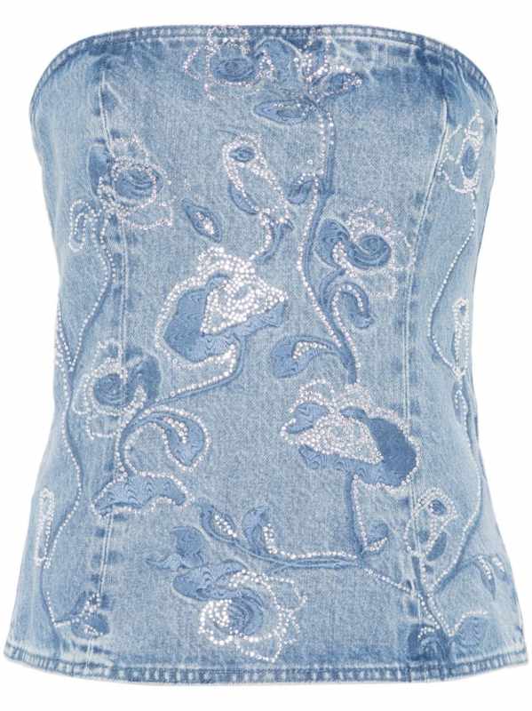 rhinestone-embellished top