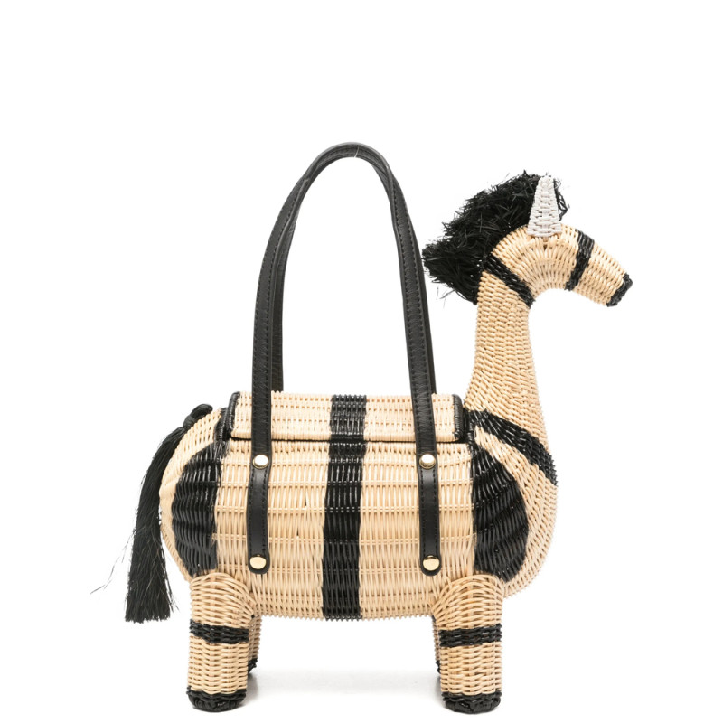 Serpui Lewis Zebra Striped Tote Bag