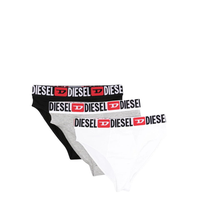 Diesel Logo-waistband Briefs (pack Of Three)