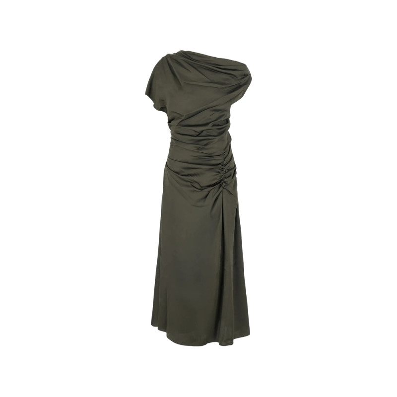 Simkhai Draped Ruched Midi Dress