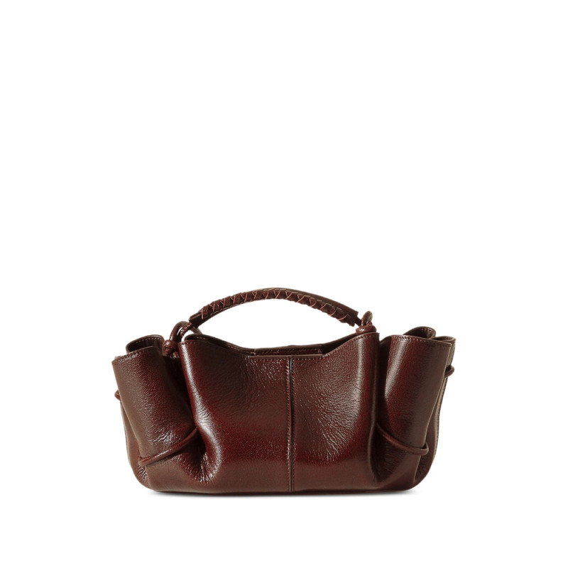 Hereu Mini Arta Ruched Leather Tote Bag