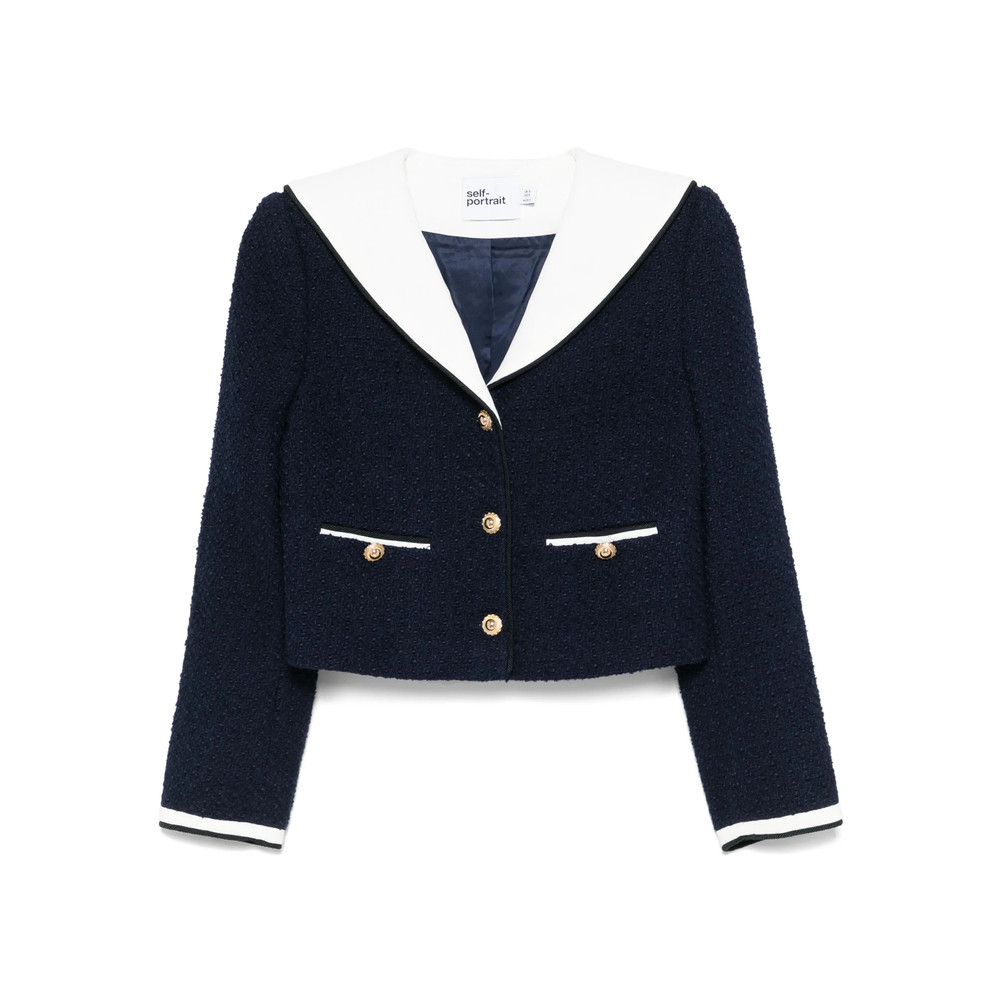 Self Portrait Bouclé Cropped Jacket
