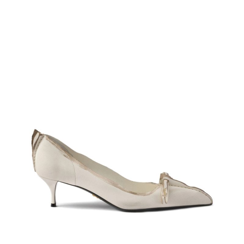 Prada 55mm Antiqued Leather Pumps