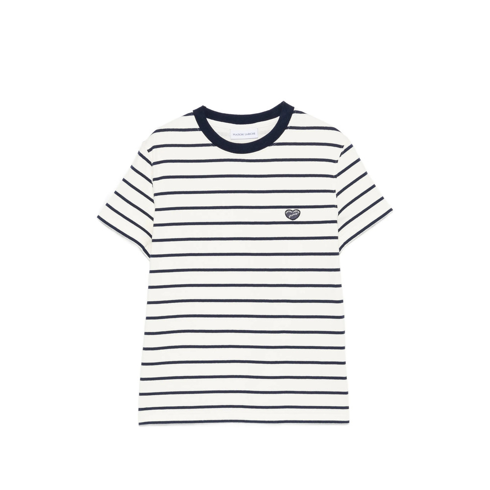 Maison Labiche Clavery Striped Appliqué T-shirt