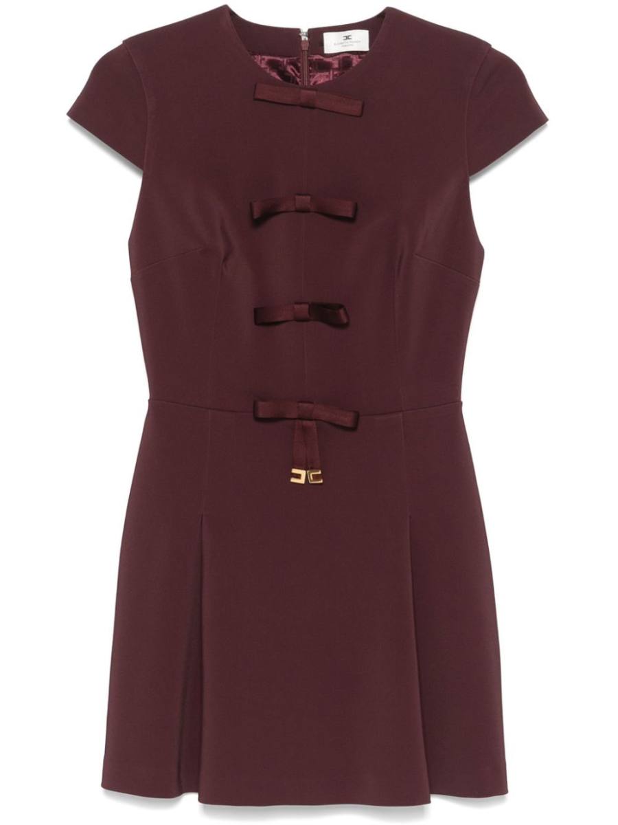 bow-detail mini dress