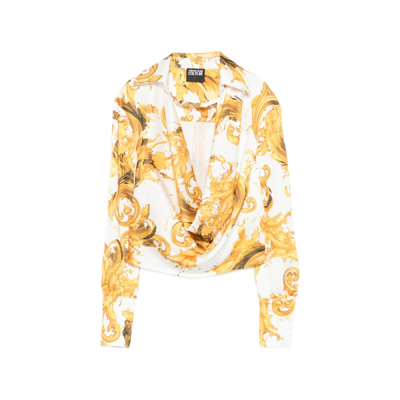 Versace Jeans Couture Long-sleeve Baroque-print Blouse
