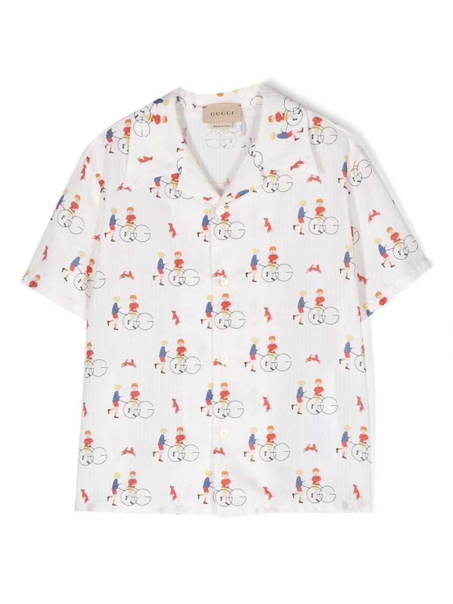 short-sleeve graphic-print shirt